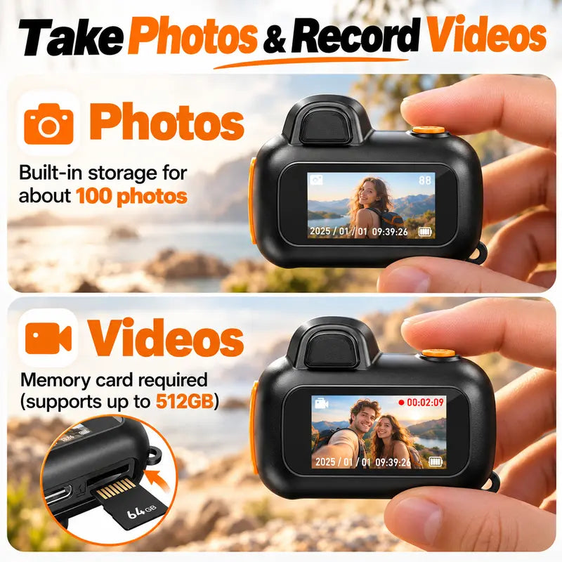 Capture Every Adventure with the Pocket-Size HD 1080P Point & Shoot Camera - Compact, Lightweight, and Ready for Action!