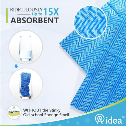 Versatile Reusable Cleaning Wipes - 80 Count Multi-Purpose Cloths for All Your Cleaning Needs