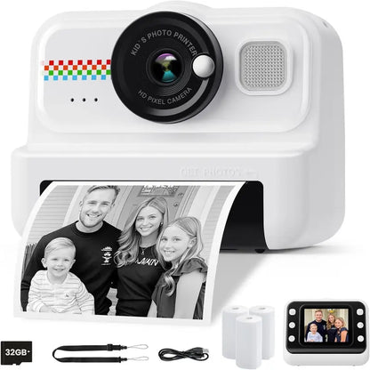 Exciting Instant Print Digital Camera for Kids - Perfect Christmas and Birthday Gift for Boys and Girls Aged 4-12! Capture, Print, and Create Memories with This Fun Polaroid Camera!