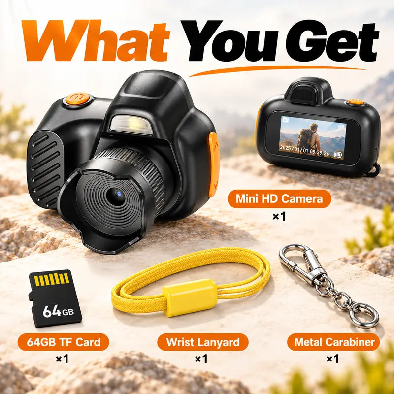 Capture Every Adventure with the Pocket-Size HD 1080P Point & Shoot Camera - Compact, Lightweight, and Ready for Action!