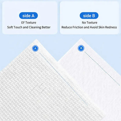 Ultra-Soft Hypoallergenic Disposable Face Towels - 50 Non-Toxic Plant Fiber Washcloths for Sensitive Skin