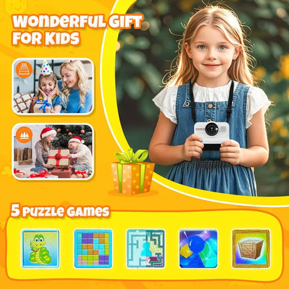 Exciting Instant Print Digital Camera for Kids - Perfect Christmas and Birthday Gift for Boys and Girls Aged 4-12! Capture, Print, and Create Memories with This Fun Polaroid Camera!