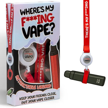 Boxer Gifts Where’S My F*Cking Vape Lanyard, Funny Gift for Boyfriend