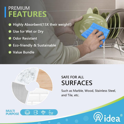Versatile Reusable Cleaning Wipes - 80 Count Multi-Purpose Cloths for All Your Cleaning Needs