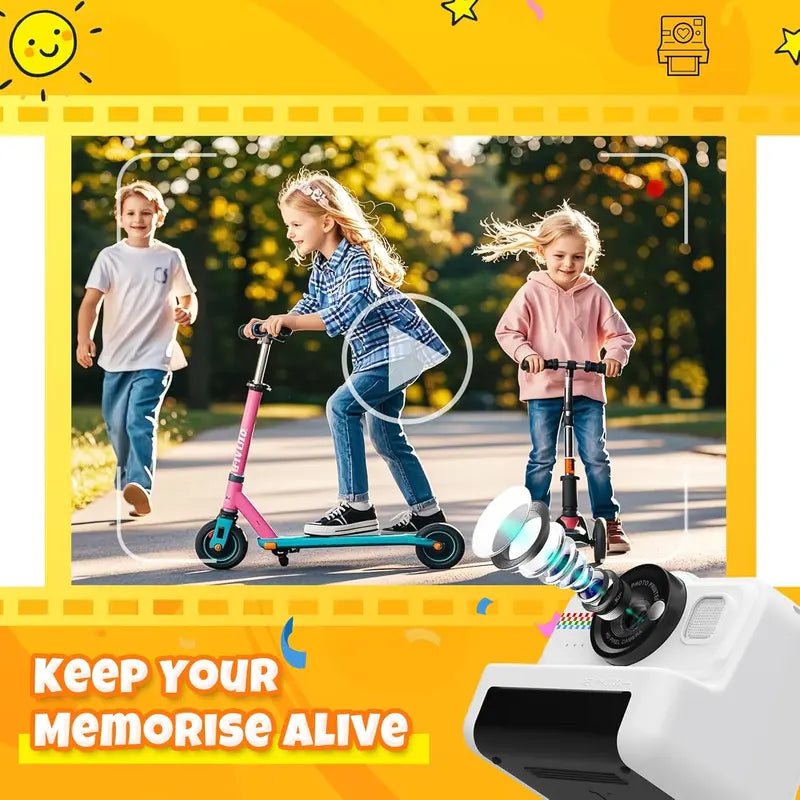 Exciting Instant Print Digital Camera for Kids - Perfect Christmas and Birthday Gift for Boys and Girls Aged 4-12! Capture, Print, and Create Memories with This Fun Polaroid Camera!