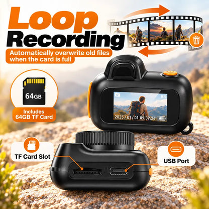 Capture Every Adventure with the Pocket-Size HD 1080P Point & Shoot Camera - Compact, Lightweight, and Ready for Action!