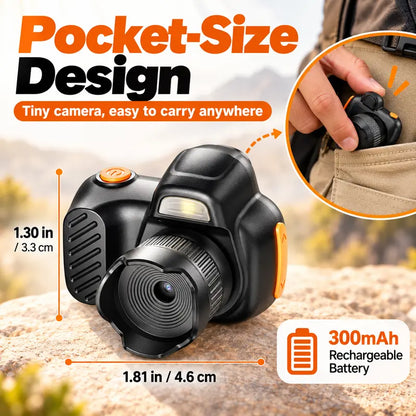 Capture Every Adventure with the Pocket-Size HD 1080P Point & Shoot Camera - Compact, Lightweight, and Ready for Action!