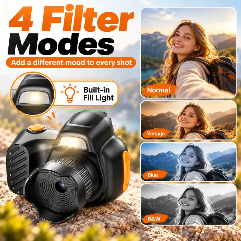 Capture Every Adventure with the Pocket-Size HD 1080P Point & Shoot Camera - Compact, Lightweight, and Ready for Action!