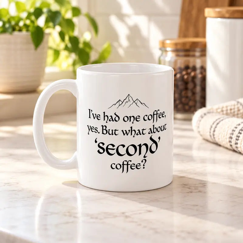 Delightful LOTR Coffee Mug 15Oz - Perfect Second Breakfast Companion for Fantasy Lovers!